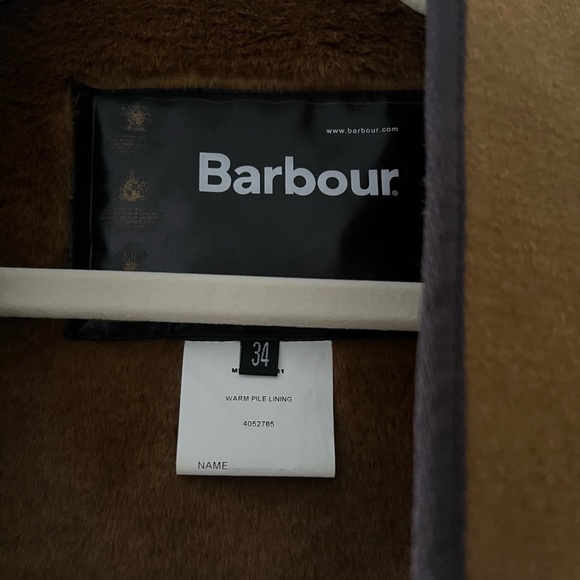 🆕 NWOT Barbour Warm Pile Waistcoat Zip-In Liner Brown - 34 - Picture 8 of 11